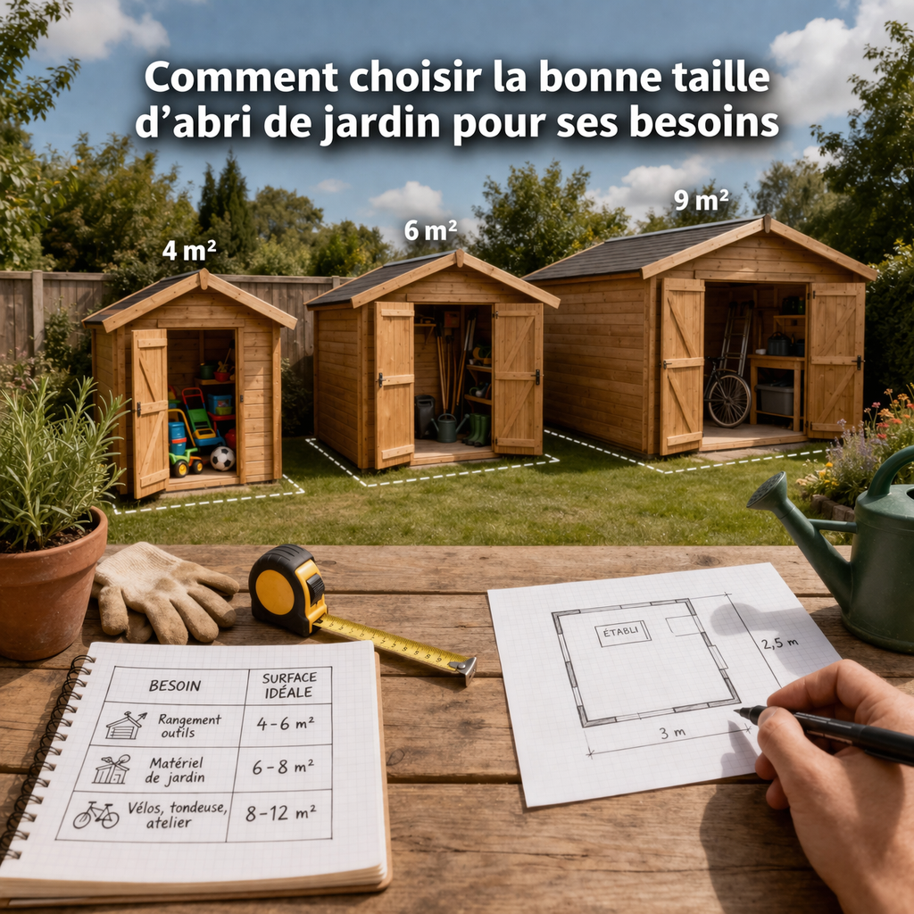 Comment choisir la bonne taille d’abri de jardin pour ses besoins