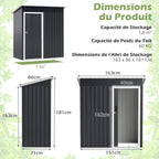 Abri de Jardin en Métal 163 x 86 cm