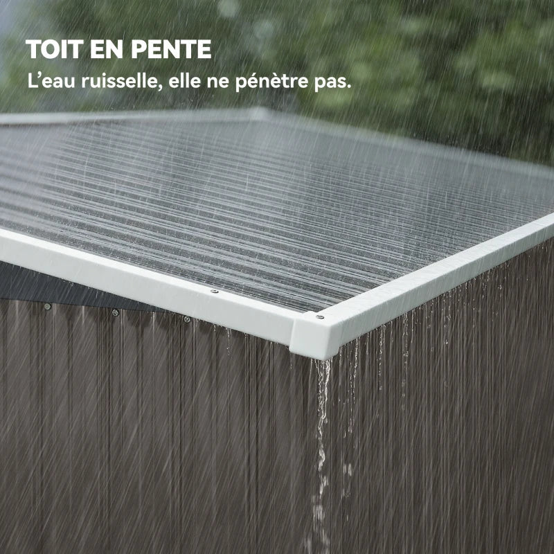 Abri de Jardin en Métal 234x132x185 cm